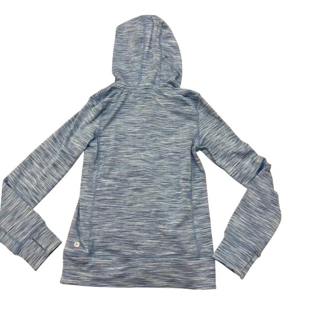 90 Degree By Reflex Girls Hooded Athletic Jacket Full Zip Blue Size L 12